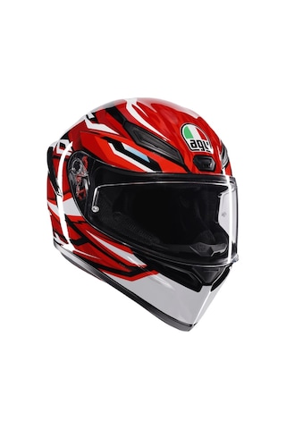 Agv K1 S Lion Motosiklet Kaskı Siyah - Kırmızı Agv K1 S Lion Motosiklet Kaskı Siyah - Kırmızı