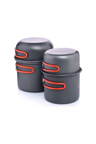 Wıdesea Wsc-102 4 Adet/Takım Pişirme Gereçleri Yürüyüş Kamp Pot Tava Kase Tencere 2-3 Kişi Için Fda Sertifikası Yok Bpa Içermez