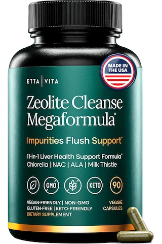 Etta Vita Zeolite Cleanse Megaformula 90 Veggie Kapsül Orijinal Usa Menşeii