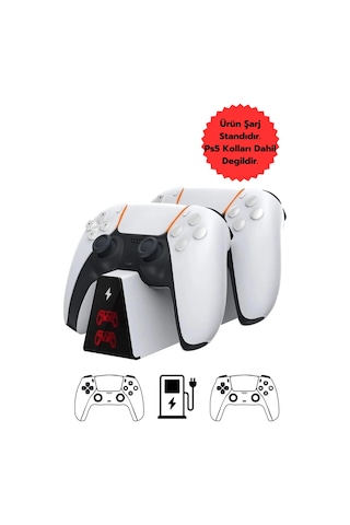 Ps5 Dualsense Kablosuz Oyun Kolu Şarj Standı Çiftli / Hızlı Şarj 1 Adet