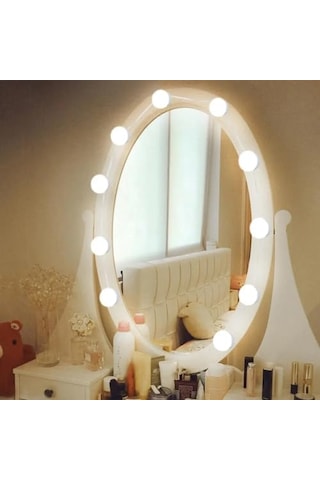 ' Lu Set Makyaj Aynası Işığı Banyo Yatak Odası Işığı Hoolywood Tarzı Led Makyaj Lambası 3 Farklı Renk Modu Çok Renkli