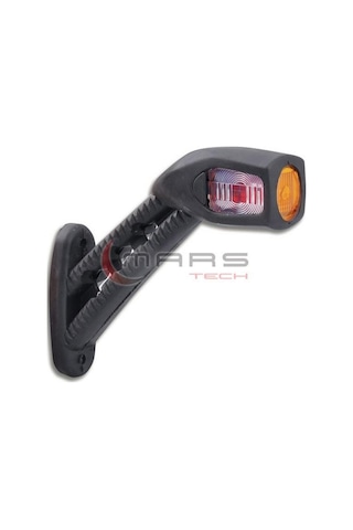 12v-24v Krone Dorse Dış İşaret Boynuz Takoz Lambası Uzun Eğri Ledli Sarı-kırmızı-beyaz