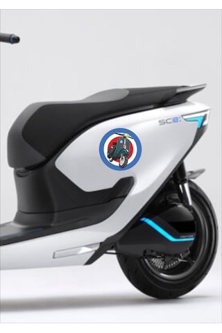 Scooter Motosiklet Sticker - Araba Oto Motosiklet Sticker - 00022 20x20 Cm