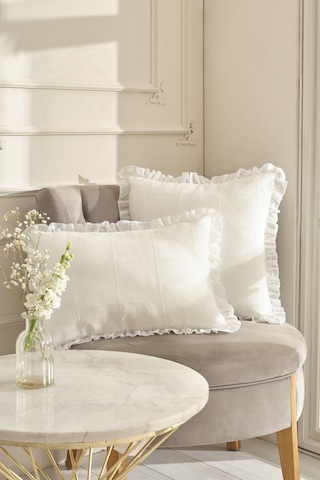 Karaca Home Lalisa Dolgulu Kırlent 45x45 Cm Beyaz Beyaz