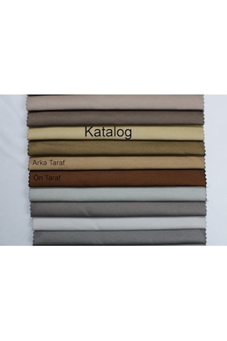 Dauble Blackut Karartma Perde Tek Kanat 1x2 Amerikan Pileli Fon Perde Kahverengi