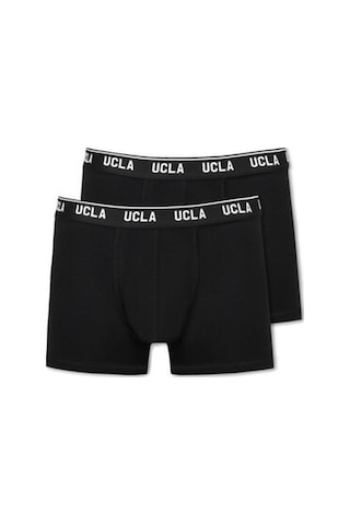 Ucla Irvıne Siyah Bel Bantlı Jakarlı Standard Fit Erkek Boxer Siyah