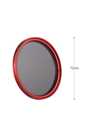 Yaozixa Fotga 72mm Nd2-nd400 Ayarlanabilir Nd Filtresi, Alüminyum Alaşımlı Optik Cam, Işık Azaltıcı Orta Gri Yoğunluk Filtresi