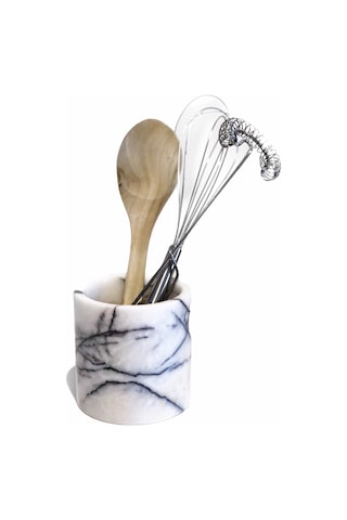 Lux ve Marble Stewie Lilac Damarlı Beyaz Mermer Kaşıklık