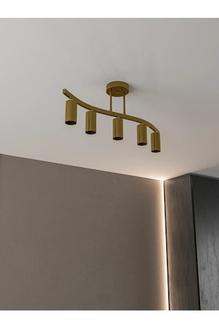 Solvia Vintage Eskitme 5 Li Spot Avize Gu10 Duylu Endüstriyel T 1 Adet