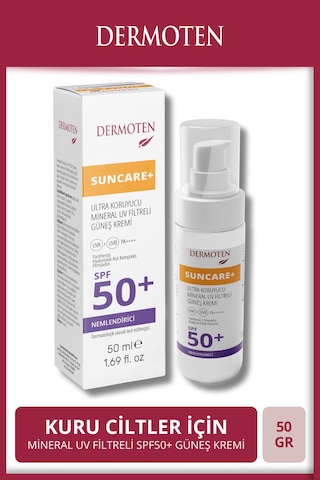 Kuru Ciltler İçin Güneş Kremi Suncare+ Spf 50+ Faktör Nemlendirici Güneş Kremi 50ml