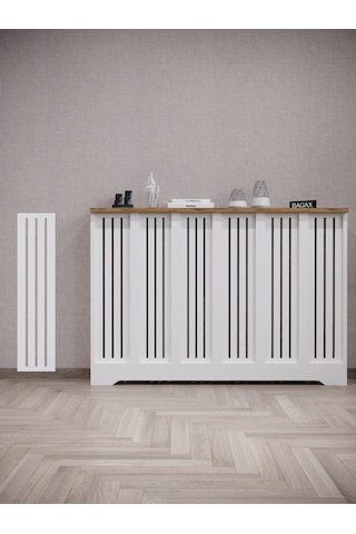 Efes Model Beyaz Üstü Çam Renk 116 CM Petek Kaplama Dresuar Çam