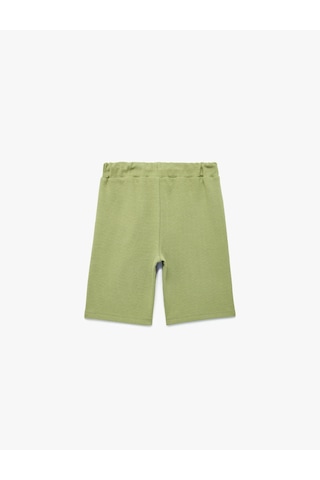 Koton Pamuklu Beli Lastikli Cepli Basic Şort Haki 6skb40132tk