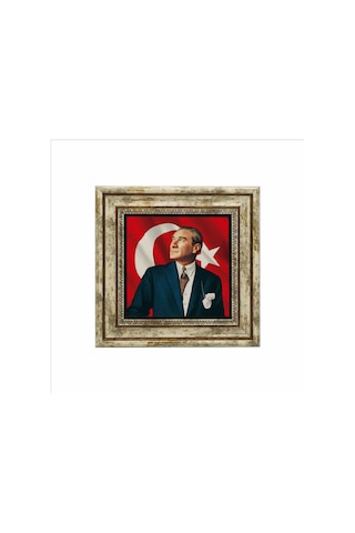 Mustafa Kemal Atatürk Baskılı Taş Tablo 25x25 751