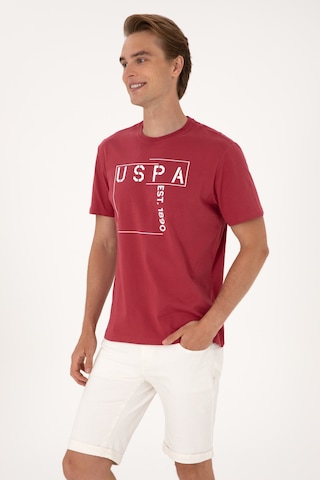 U.S. Polo Assn. Erkek Regular Fit Vişne Bisiklet Yaka Tişört 50306908-VR223