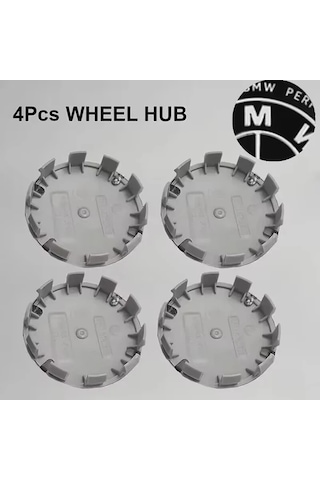 Dashanshop Siyah Abs Jant Kapakları 68mm Bmw E34 E36 E60 E90 E46 E70 F10 F20 F30 X5