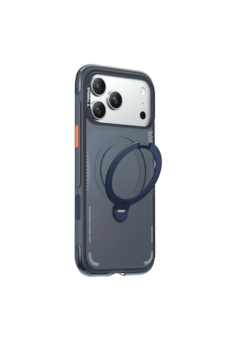 Torras Apple iPhone Uyumlu 17 Pro Max O Stand Spin Air Serisi Magsafe Kılıf Lacivert