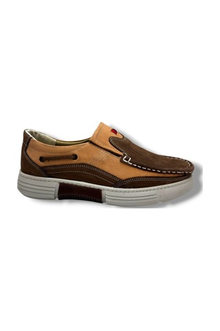 Master 1714-26 Hakiki Nubuk Deri Casual Erkek Ayakkabı Vizon Taba Vizon