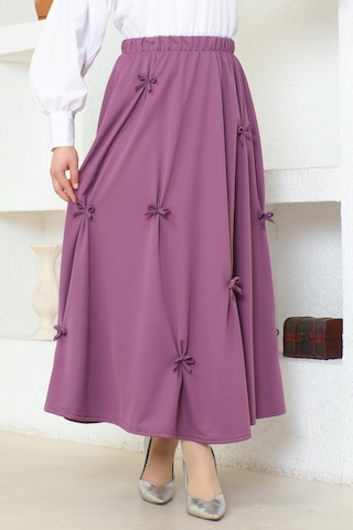Fiyonk Detaylı Çan Etek Brc1507 Mor 001