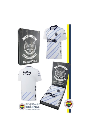 Fenerium Fenerbahçe 24/25 Beyaz Forma Kişiye Özel Ahşap Kutulu 057 Beyaz