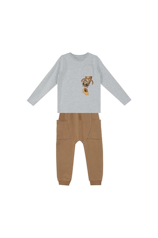Denokids Cepte Kaplan Erkek Çocuk T-shirt Pantolon Takım Çok Renkli