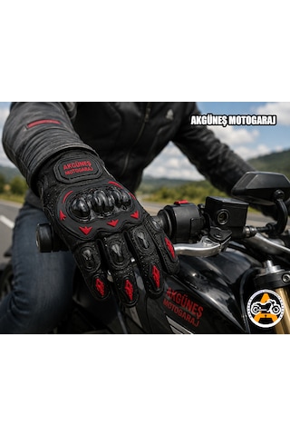 Akgüneş Motogaraj Yasaya Uygun Motosiklet Eldiveni Yazlık Etiket Mevcut