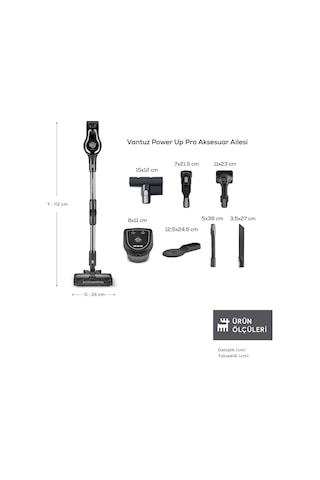 Karaca Power UP Pro Şarjlı Dikey Süpürge