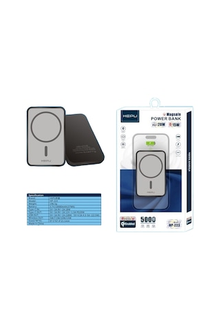 Hepu Hp-223 5000 Mah Pd20w Magsafe 15w Kablosuz Powerbank Mor