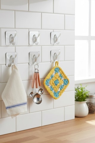 6 Lı Metalize Sarı Gümüş Askı Seti Şeffaf Beyaz