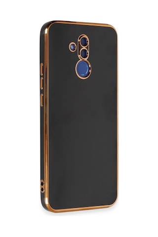 Gld-spt- Newface Huawei Mate 20 Lite Kılıf Volet Silikon - Siyah