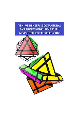 Benzersiz 3x3 Oktahedon Profesyonel Zeka Küpü - Unıque Octahedron Professıonal Speed Cube-sabır Küpü