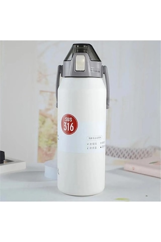 Kişiselleştirilebilir Soğuk Tutması İçin Özel 316l Termos Beyaz Beyaz