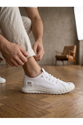 Ba0248 Boa Beyaz Esnek Bağcıklı Ultra Hafif Nefes Alan Sneaker Ayakkabı