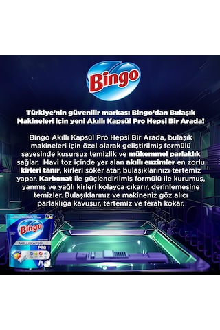 Bingo Akıllı Bulaşık Kapsülü Pro Max - 60 Adet