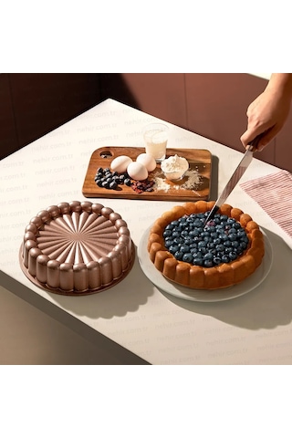 Nehir Papatya Rose Gold Döküm Tart Kalıbı 26 Cm