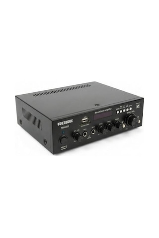 Rose Fr-9301 80 Watt 2 Zone Trafolu Mağaza Anfisi Ekolu 2 Mikrofon Girişli Mp3, Bluetooth, Sd Kart, Kumandalı