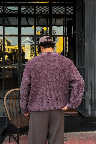 Flaw Örgü Model Triko Kazak Bordo-28488 Bordo