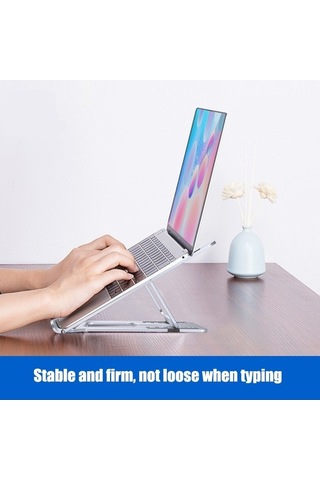 Ebitda D24-3 Alüminyum Katlanabilir Bilgisayar Soğutma Standı - Gri, 15,6 Dizüstü Uygun