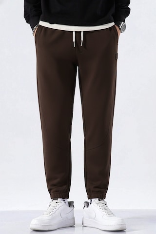 Genius Store Genıus Store Erkek Eşofman Bağcıklı Bel Jogger Spor Eşofman Altı Spor-esf16 Kahverengi
