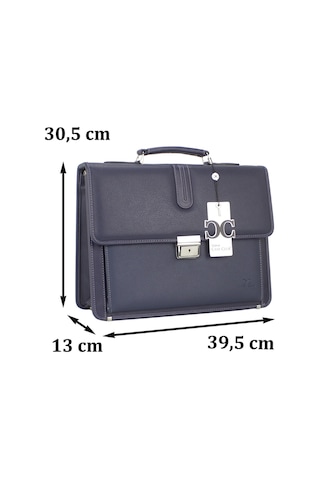 Case Club Laptop Evrak Çantası 14 İnç - 15,6 İnç Kilit Mekanizmalı Omuz Askılı Lacivert