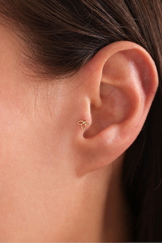 14 Ayar Altın Minio Çiçek Tragus Küpe