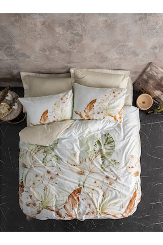 Cotton Box Saten Çift Kişilik Nevresim Takımı Luster Bej