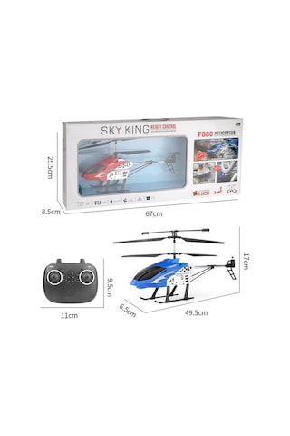 Oyuncak Büyük Dev Şarjlı Kutulu Kumandalı Helikopter Item Kod : F880 Mavi