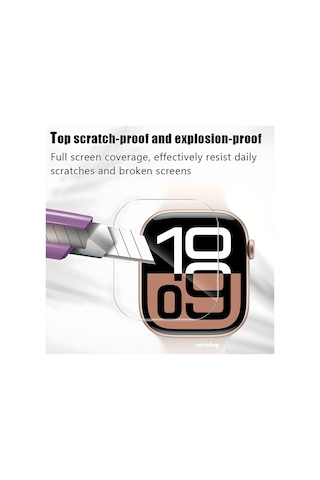 Apple Watch Uyumlu Series 11 Gps + Cellular 46mm Ekran Koruyucu Nano Jelatin 6 Adet - İnce Ve Esnek