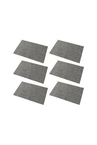 Xurunkeji Placemats 6'lı Set Yıkanabilir Silinebilir Mutfak Masası İçin Placemats Isıya Dayanıklı Kaymaz Masa Matları-b Gri