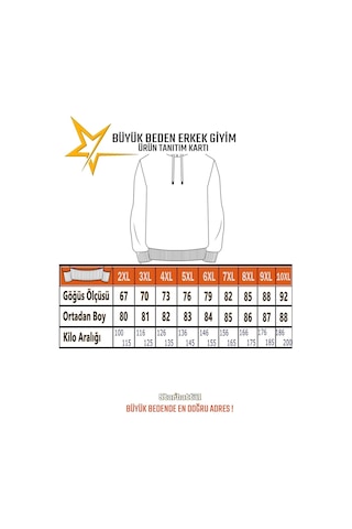 Starbattal Büyük Beden Selanik V Yaka Classic Sweat 23201 Sıyah-Sıyah Siyah