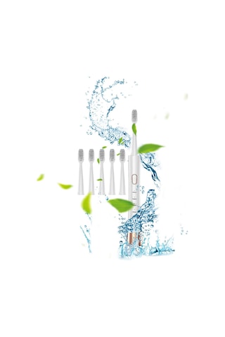 Yetişkinler Çocuklar İçin Elektrikli Diş Fırçası 32000vpm 6 Fırça Başlığı 5 Modlu Elektrikli Diş Fırçası Şarj Edilebilir Pilli Diş Fırçası Adwhite İçin