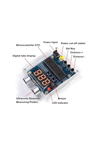 Besthome1 51 Mikrodenetleyici Tabanlı Hc-sr04 Mesafe Ölçer Park Sensörü Dıy Kiti Gerçek Zamanlı Gösterge Alarm Fonksiyonlu