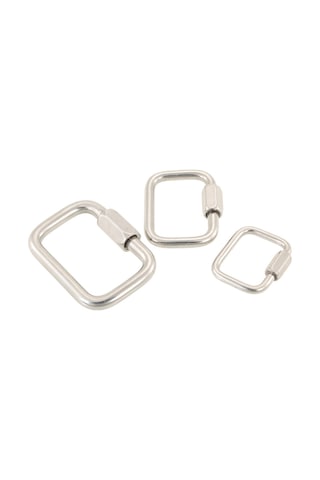 Paslanmaz Çelik Kare Hızlı Bağlantı Kilitleme Karabina Asma Kancası Delta Kanat Paraşütü Açık Kamp Yürüyüşü İçin Tokası