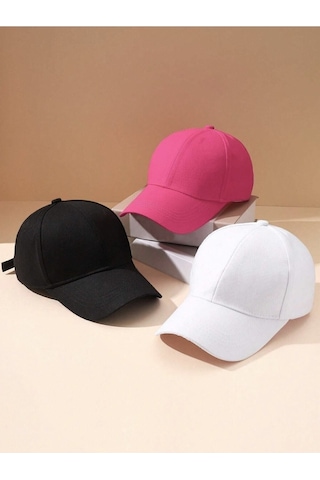Gyes Spor Şapka Unisex 3 Adet Siyah-beyaz-pembe Siyah