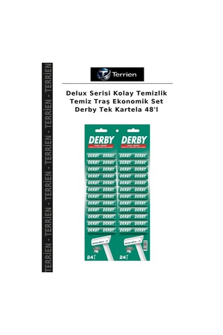 Delux Serisi Kolay Temizlik Temiz Traş Ekonomik Set Derby Tek Kartela 48'l